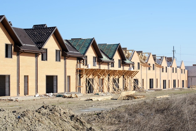 Newly built homes in a residential estate