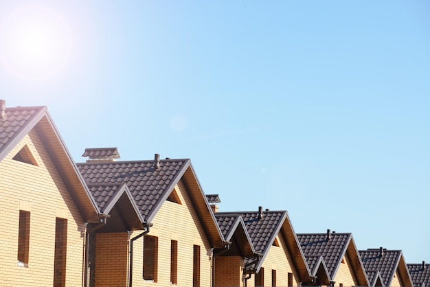 Newly built homes in a residential estate