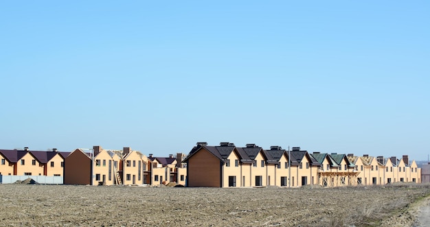 Newly built homes in a residential estate