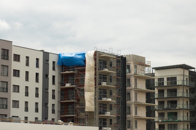 Newly built residential still in building process