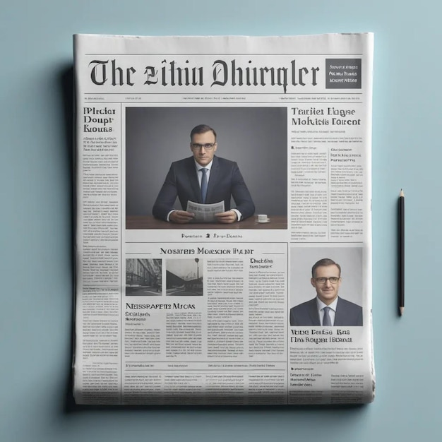 Photo newspaper mockup template ideas