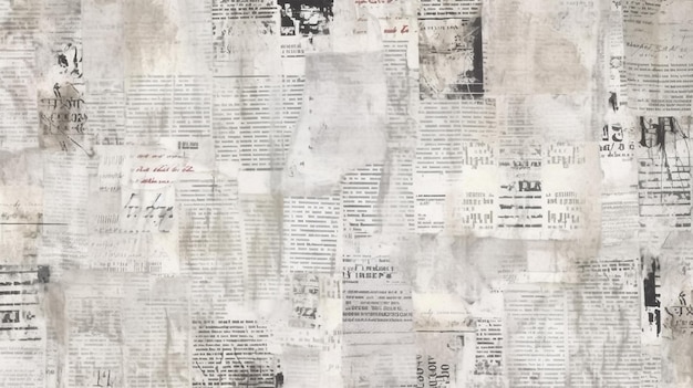 Newspaper paper grunge aged newsprint pattern background Vintage old newspapers template texture