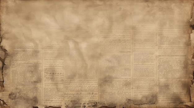 Newspaper pattern with old unreadable text and images vintage blurred paper news texture background