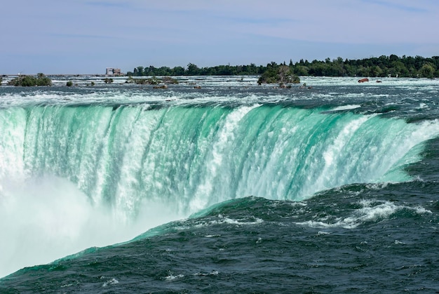 Niagara falls close up in Canada Ontario Cascade of Niagara falls