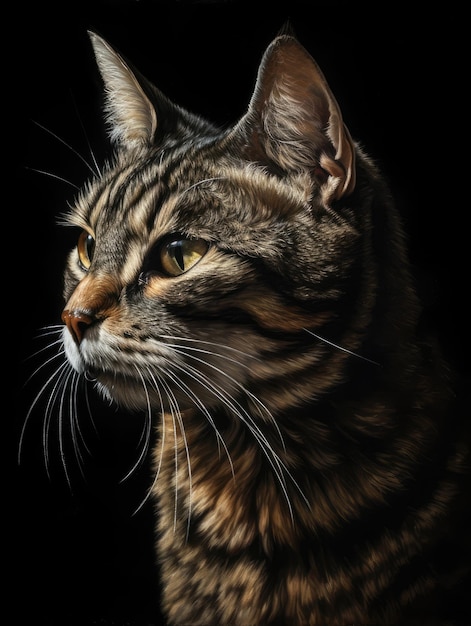 Nice cat portrait generative ai