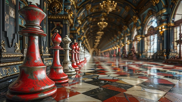 Nice chess background with nice lighting