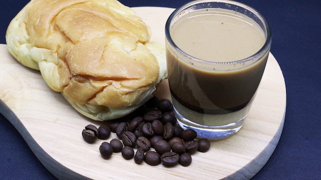 nice coffee beans, espresso, bread, photoshoot