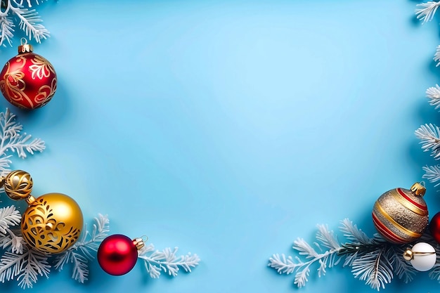 Nice greeting christmas on blue background with Christmas decorations