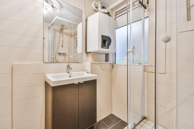 Nice little bathroom with shower and window