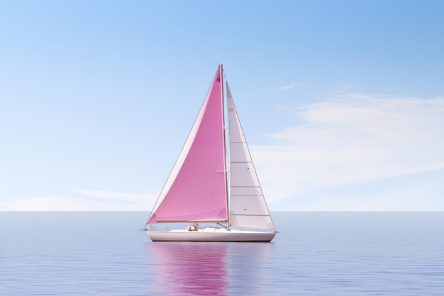 nice sailboat in the sea sailing at outdoor