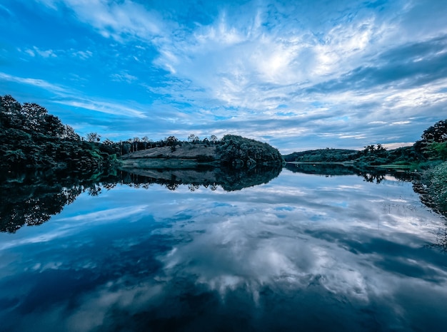 Nice sky Reflection lake ,Thailand