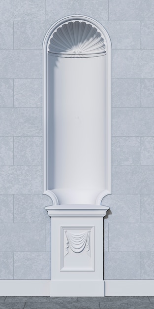 Niche in the classical style. 3d rendering