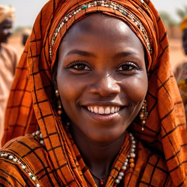 Photo niger woman from niger typical national citizen