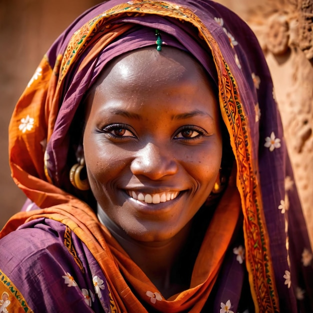 Photo niger woman from niger typical national citizen