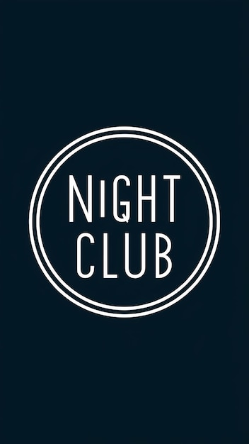 Photo night club logo circle icon modern am sign vector design