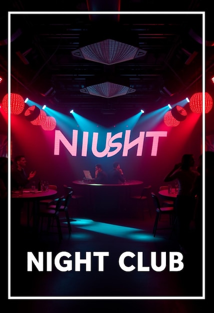 Night club music banner for social media template