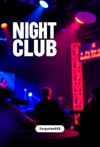 Photo night club music banner for social media template