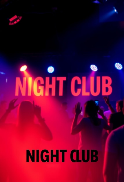 Night club music banner for social media template