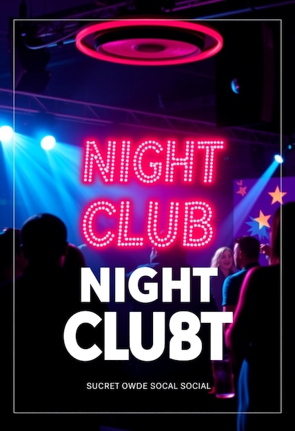 Night club music banner for social media template