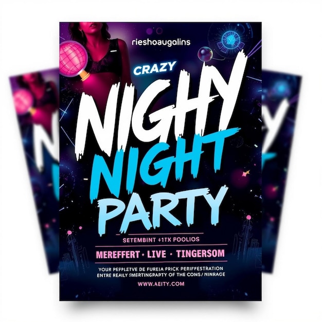 Photo night club psd flyer and social media post design for a party called subway