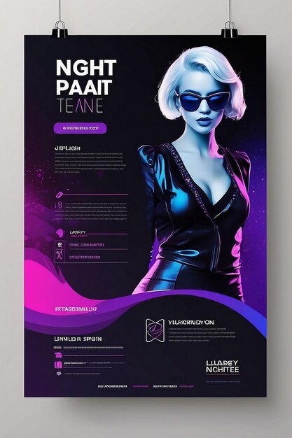 Photo night club template design