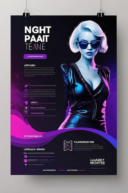 Photo night club template design