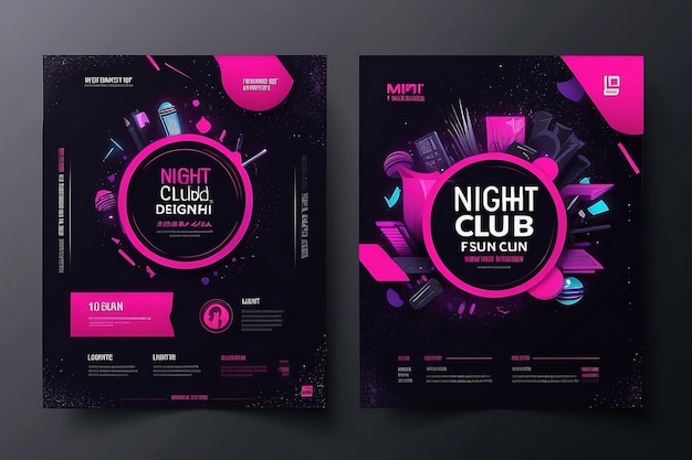 Photo night club template design