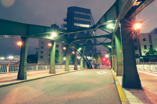 Night driveway in Tokyo