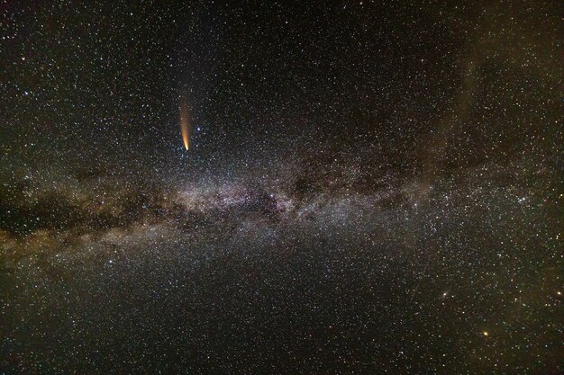 Night landscape of Milkyway with stars