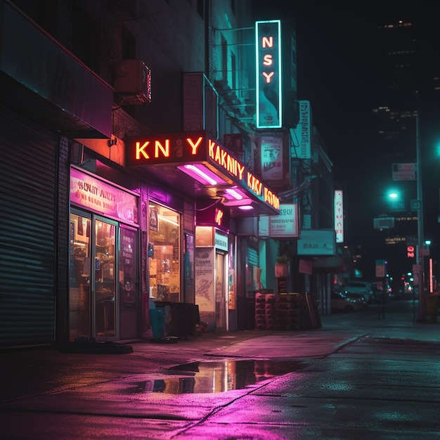 night neon light