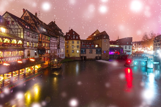 Night Petite France in Strasbourg Alsace