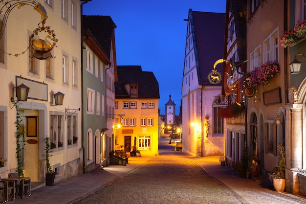 Night Rothenburg ob der Tauber, Germany