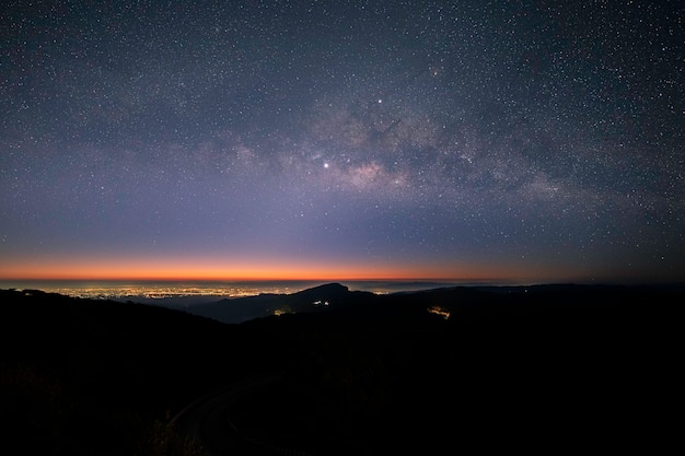 Night scene milky way background