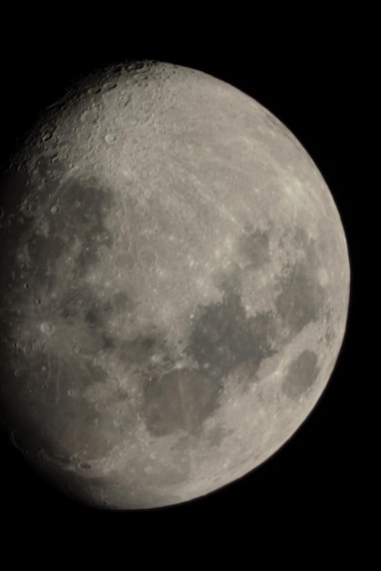 Night sky background with moon on black sky Astro photo on summer night with soft selective focus