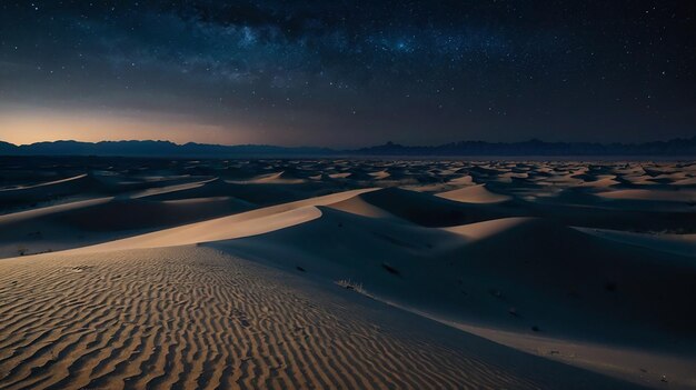 Photo the night sky above the desert