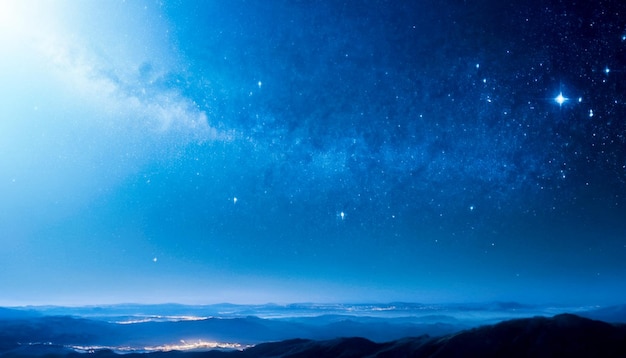 night sky panorama space background long banner star background