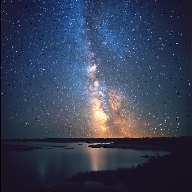 Night sky photography depicting stars milky way and other celestial phenomena in natural settings