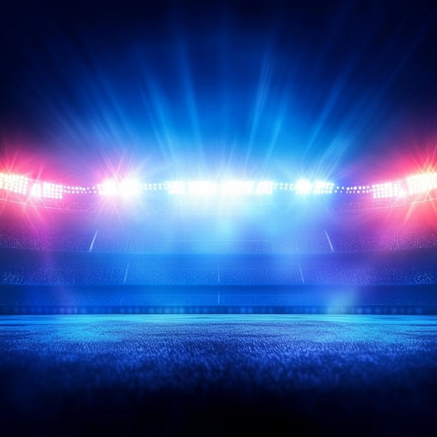 Night Sky Stadium Lights Glow Brightly Image