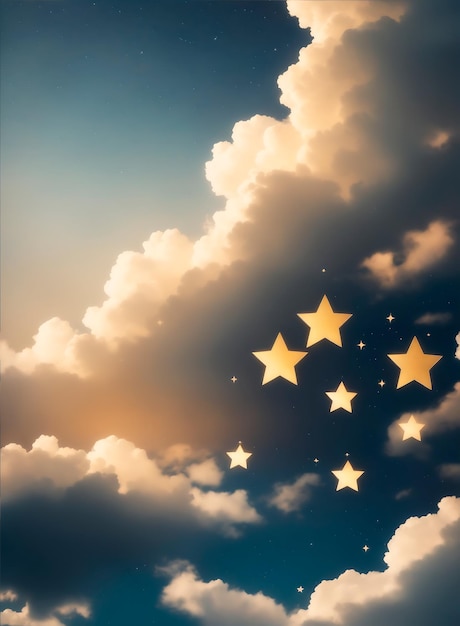 Night sky star dreams background design