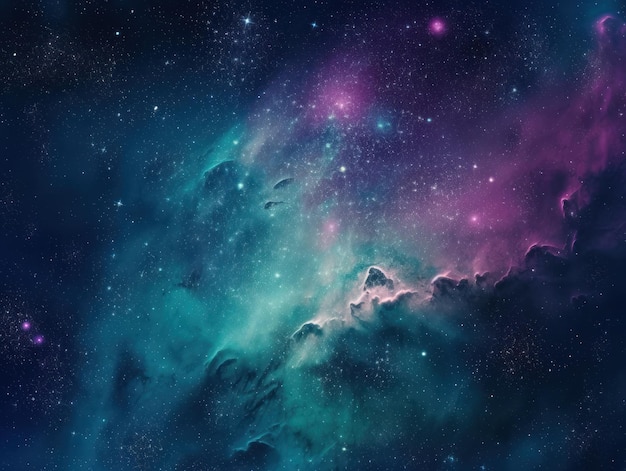 Night sky Universe filled with stars and nebula Galaxy abstract cosmos background Created with Generative AI technology