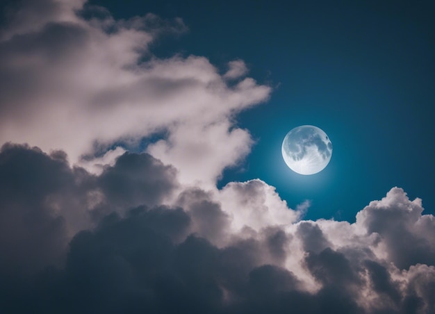 A night sky view with moon background