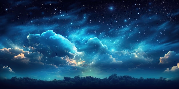 night sky with clouds background