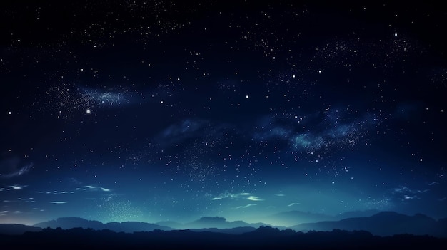 Night sky with stars Illustration AI Generative