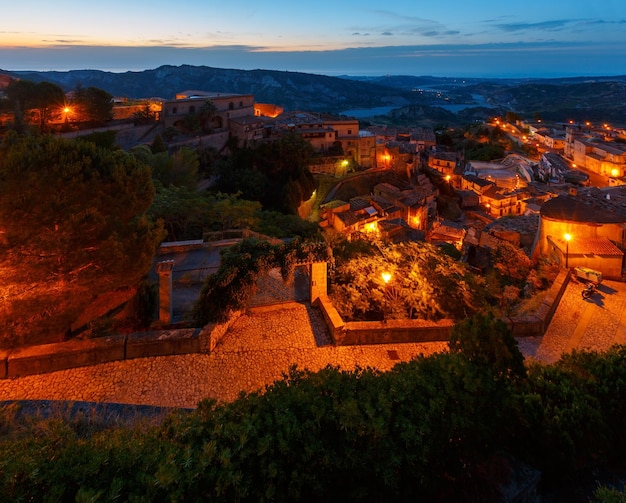 Night Stilo village Calabria Italy