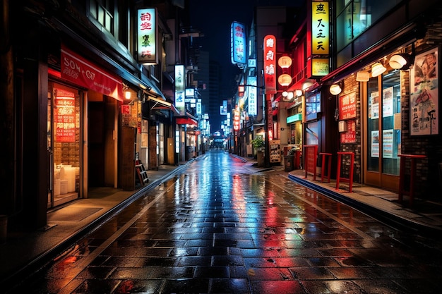 Night time japan urban landscape