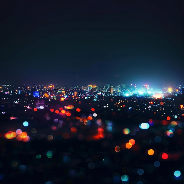 a night view of a city with a lot of lights in the background