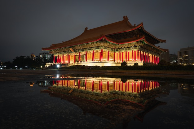 Night view at The National Concert Hall Tapiei, Taiwan. 