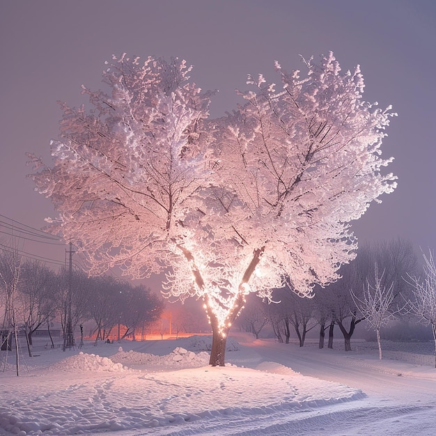 At nightit snowed heavily The roads and streets of rural towns in China are covered with snow The