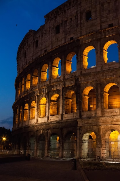 Nightly Colosseum in Rome Italy Rome ruins architecture and landmark