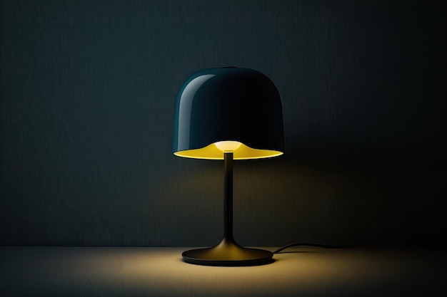 Nightstand lamp on dark background